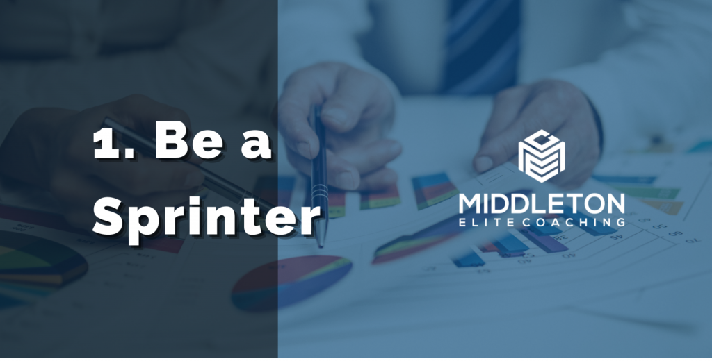 Be A Sprinter - 5 Ways To Win January - Real Estate Coaching Tips