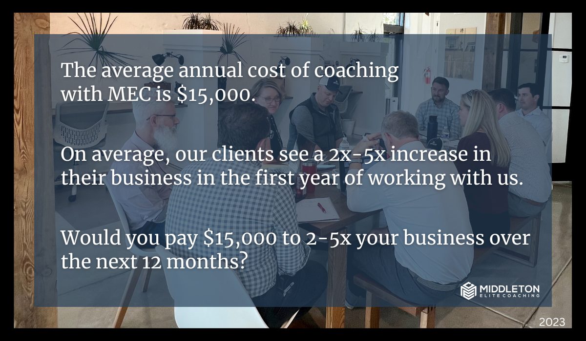2x-5x your real estate profits - Middleton Elite Coaching - How Much Does Real Estate Coaching Cost?