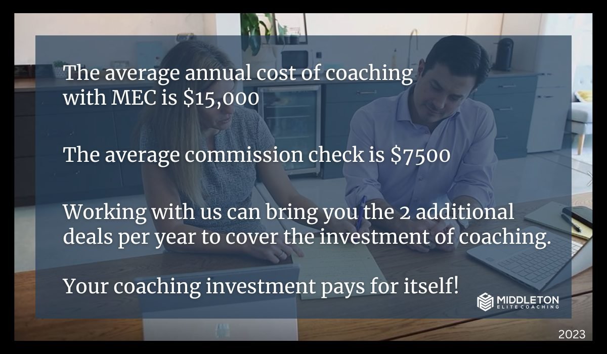 Your Coaching investment pays for itself. How Much Does Real Estate Coaching Cost?