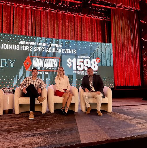 Nest Realty Agents at Inman Connect NY 2023 Debbie and fellow Nest Realty Agents practicing for the main stage at Inman Connect NY