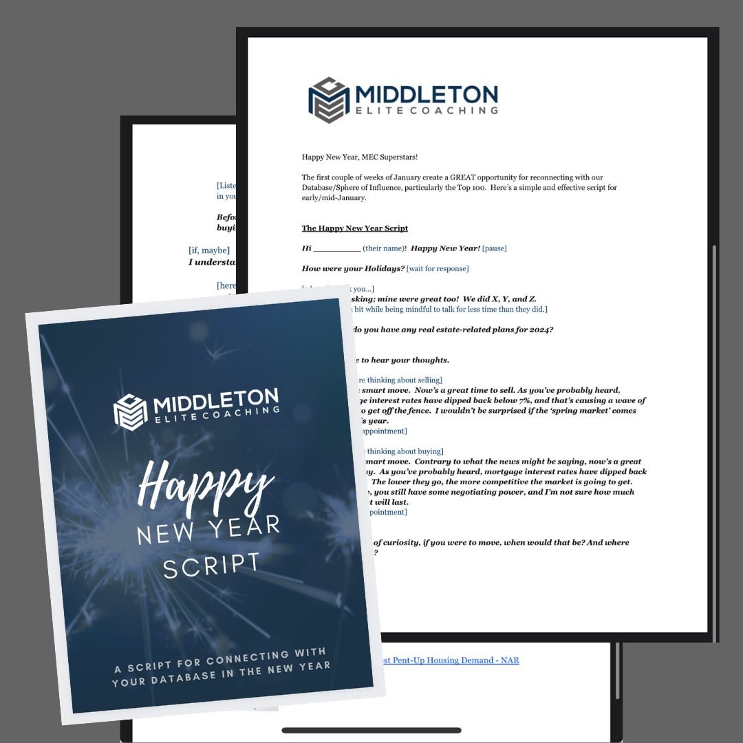 MEC Happy New Year Script HOW TO GENERATE MORE LISTINGS FROM YOUR DATABASE - MIDDLETON ELITE COACHING