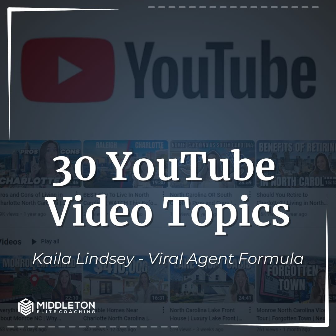 30 YouTube Video Topics